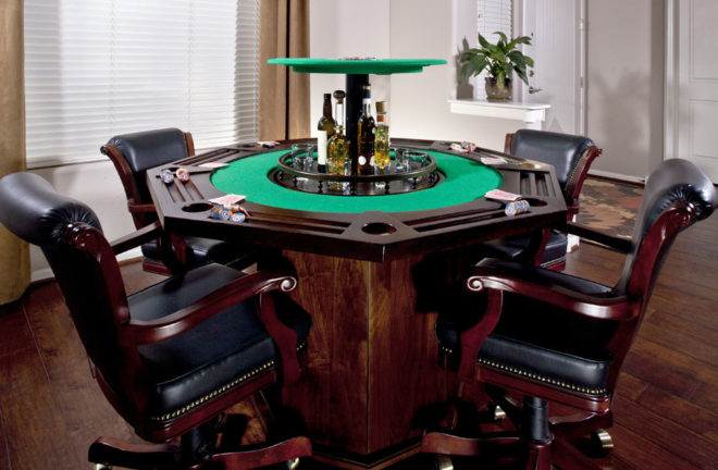 La mesa de poker con barra incluida 48